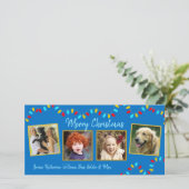 Koord op vier kerstKaarten voor de fotoserie van L Feestdagenkaart (Staand voorkant)