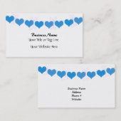 Koord van Blauwe Harten Visitekaartje (Voorkant / Achterkant)