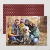 Koord van de Fotokaart van de Vakantie van Lichten Feestdagenkaart (Voorkant / Achterkant)