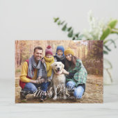 Koord van de Fotokaart van de Vakantie van Lichten Feestdagenkaart (Staand voorkant)