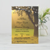 Koord van de Rustic Herfst van de Lichten Boom Vin Kaart (Staand voorkant)