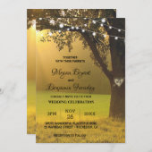 Koord van de Rustic Herfst van de Lichten Boom Vin Kaart (Voorkant / Achterkant)