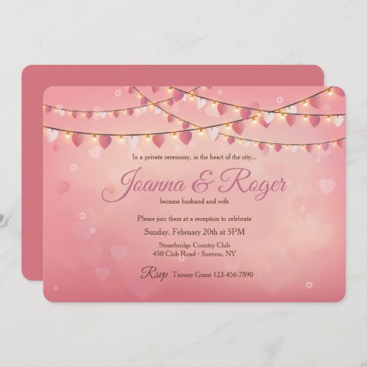 Koord van de Uitnodiging van de Ontvangst van Lich (Voorkant / Achterkant)