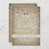 Koord van de Uitnodiging van de Rustic van het Lan (Voorkant / Achterkant)