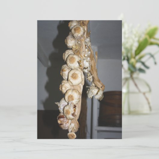 Koord van de Uitnodiging van Knoflook (Staand voorkant)