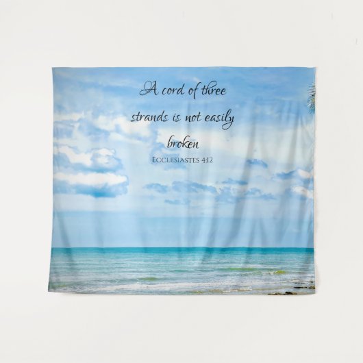 Koord van drie strengen Ocean Beach Blue Wandkleed (Voorkant (horizontaal))