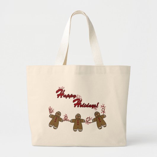 Koord van Gingerbreadmen Grote Tote Bag (Voorkant)