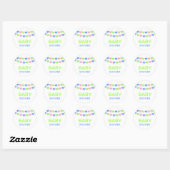 Koord van het Baby shower van het Hart Ronde Sticker (Vel)