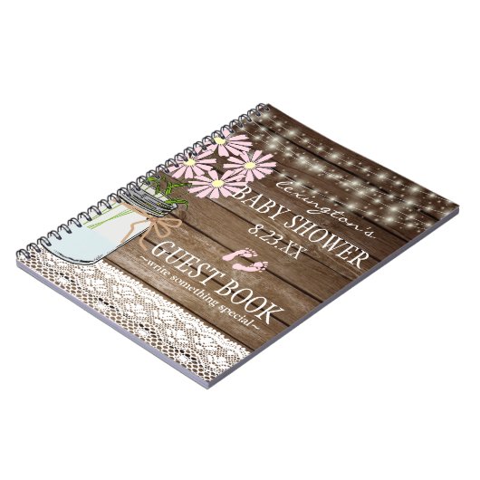 Koord van het Baby shower van het Lights | Notitieboek (Linkerzijde)