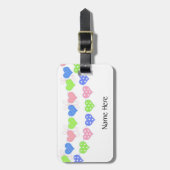 Koord van het hart bagagelabel (Voorkant verticaal)