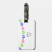 Koord van het hart bagagelabel (Achterkant verticaal)