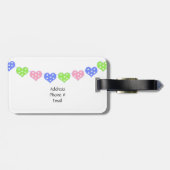 Koord van het hart bagagelabel (Achterkant horizontaal)