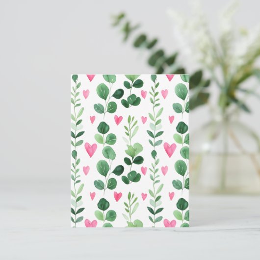 Koord van het hart feestdagenkaart (Staand voorkant)