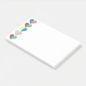 Koord van het hart post-it® notes (Schuin)