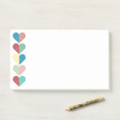 Koord van het hart post-it® notes (Op bureau)