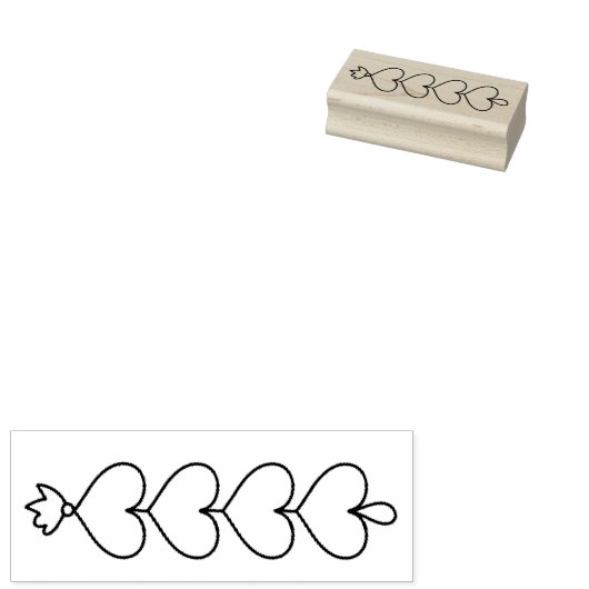 Koord van het hart rubberstempel (Gestempeld)