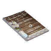 Koord van het Witte Baby shower van Lichten Guestb Notitieboek (Rechterzijde)