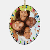 Koord van kerstlampfamilie Foto modern Keramisch Ornament (Rechts)