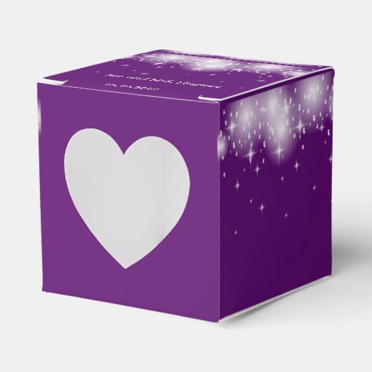 Koord van licht en sterren bruiloft bedankdoosjes (Voorkant Zijde)