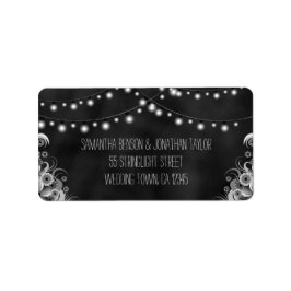 Koord van lichte alkbordetiketten voor middelgrote etiket