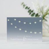 Koord van Lichten in de buitenwereld tijdens het h RSVP Kaartje (Staand voorkant)