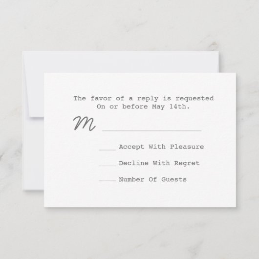 Koord van Lichten in de buitenwereld tijdens het h RSVP Kaartje (Achterkant)