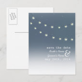 Koord van Lichten in de openlucht avond sparen de  Aankondigingskaart (Voorkant / Achterkant)