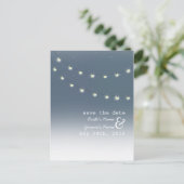 Koord van Lichten in de openlucht avond sparen de  Aankondigingskaart (Staand voorkant)