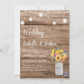 Koord van lichten | Mason Jar Wedding Kaart (Voorkant)