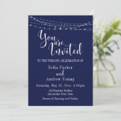 Koord van lichten op marinebruiloft "Je bent uitge Kaart (Staand voorkant)