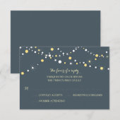 Koord van lichten | Weddenschap RSVP Kaartje (Voorkant / Achterkant)