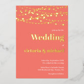 Koord van Lichtgewicht Modern Wedding Folie Uitnodiging (Voorkant)