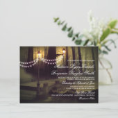 Koord van Lights Rustic Wedding Invitations Kaart (Staand voorkant)