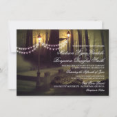 Koord van Lights Rustic Wedding Invitations Kaart (Voorkant)