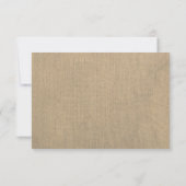 Koord van Mason Jar Lights Rustic Burlap RSVP Kaartje (Achterkant)