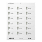 Koord van parels Succulent Etiket (Full Sheet)