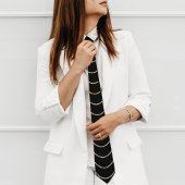 Koord van Pearls op Zwart: Een legante Occasie Stropdas