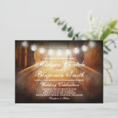 Koord van Rustic Bridge Wedding Invitations van Li Kaart (Staand voorkant)