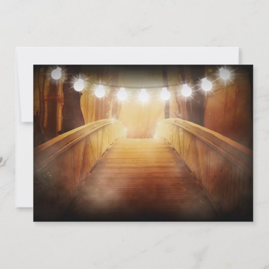 Koord van Rustic Bridge Wedding Invitations van Li Kaart (Achterkant)