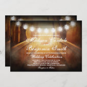 Koord van Rustic Bridge Wedding Invitations van Li Kaart (Voorkant / Achterkant)