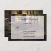 Koord van Rustic Wedding RSVP-kaarten met hooglich RSVP Kaartje (Voorkant / Achterkant)
