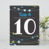 KOORD VAN STARS Bar Mitzvah Table Number Kaart (Staand voorkant)