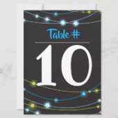 KOORD VAN STARS Bar Mitzvah Table Number Kaart (Voorkant)