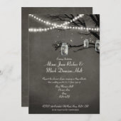 Koord van Twinkle Lights Rustic Outdoor Night Tree Kaart (Voorkant / Achterkant)