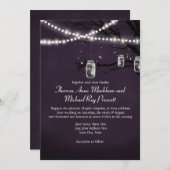 Koord van Twinkle Lights Rustic Outdoor Night Tree Kaart (Voorkant / Achterkant)