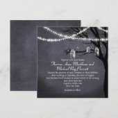 Koord van Twinkle Lights Rustic Outdoor Night Tree Kaart (Voorkant / Achterkant)