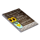 Koord van Vrijgezellenfeest van zonnebloem met lam Notitieboek (Rechterzijde)