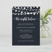 Koord verlicht nacht voor repetitief diner kaart (Staand voorkant)