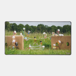 Koorddansende Fubby Poppetjes die balanseren Bureaumat