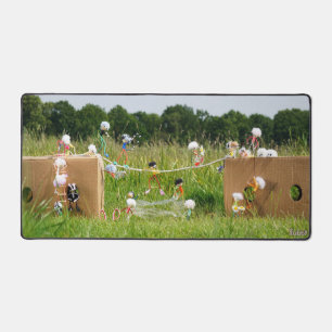 Koorddansende Fubby Poppetjes die balanseren Bureaumat